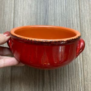 De Silva Red Terracotta Soup Bowl